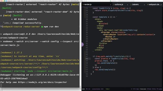 Webpack - Ep. 40 - Redux Store and the Server Side Render смотреть онлайн