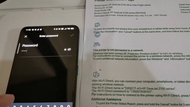 HP Deskjet 2710 How to check Wi Fi direct password, How to connect and print from your device смотреть онлайн