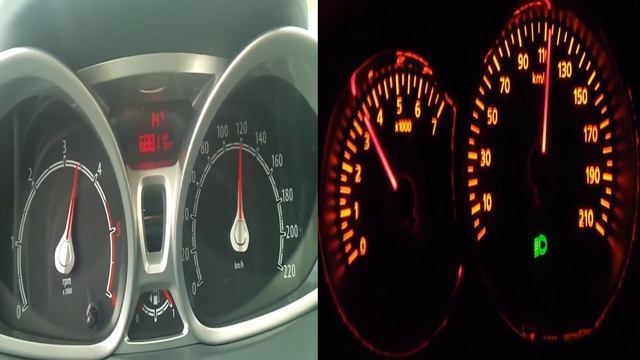 Dacia Duster 1.5 DCi (K9K896) vs. Ford Fiesta 1.4 TDCi (F6JA) 0-150 Km/h смотреть онлайн