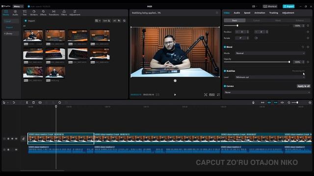 #7 Capcut Video basic - position, scale, rotation yengil oson video montaj o'zbek tilida смотреть онлайн