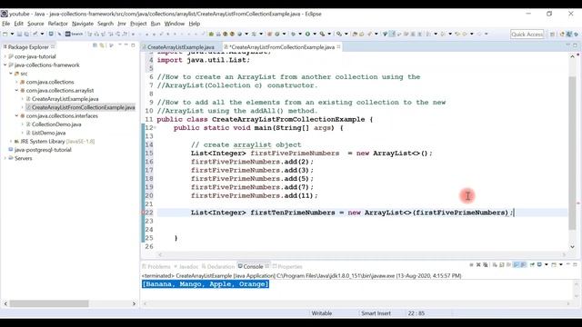 Collection Framework in Java - #7 - Creating ArrayList from Another Collection смотреть онлайн
