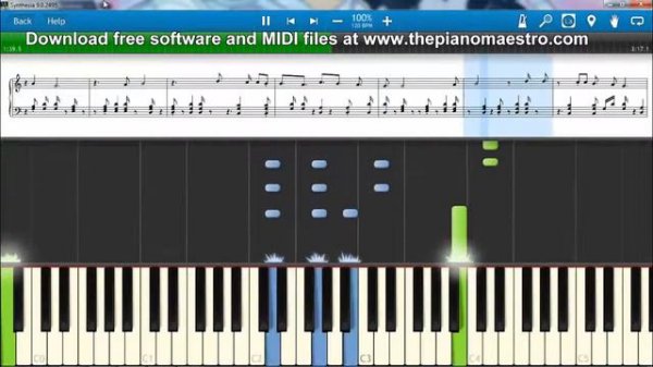 We Found Love - Rihanna ft Calvin Harris -- piano lesson with Synthesia