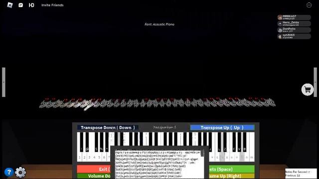 Megalovania Roblox piano (HARD) (Sheets In Desc) смотреть онлайн
