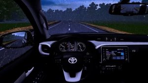 Rainy Day Drive | City Car Driving | Toyota HiLux SR5