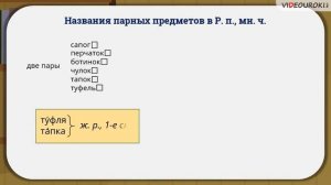 Родительный падеж имён существительных множественного числа.