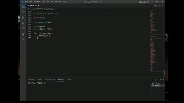 How to draw a simple graphic with python turtle смотреть онлайн