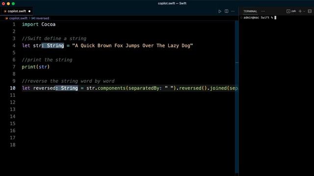 Swift reverse a string word by word смотреть онлайн