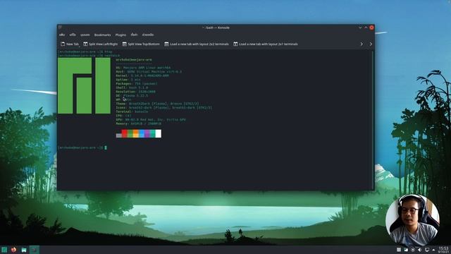 Manjaro Linux ARM64 QEMU Apple M1 смотреть онлайн