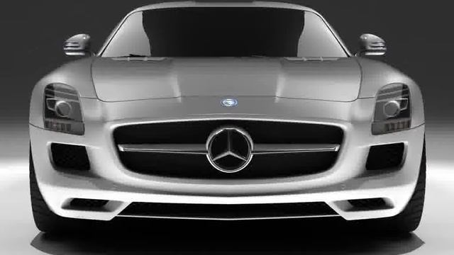 3D Model of MERCEDES SLS AMG STD MATERIALS Review смотреть онлайн