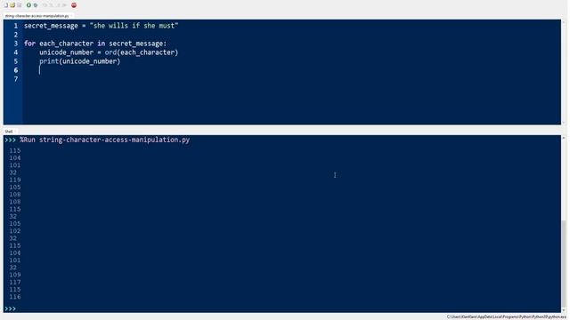 Python For Beginners in 3 Minutes | String Secret Message With Python ord() and chr() Part 2 смотреть онлайн