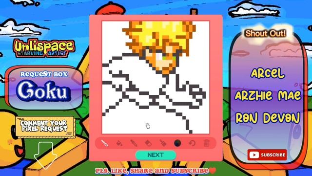 Roblox Starving Artists | How to make Goku Pixel Art SUPER EASY Tutorial! смотреть онлайн