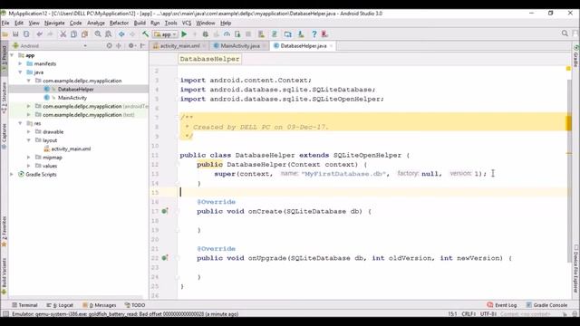 Creating Sqlite database in android studio смотреть онлайн
