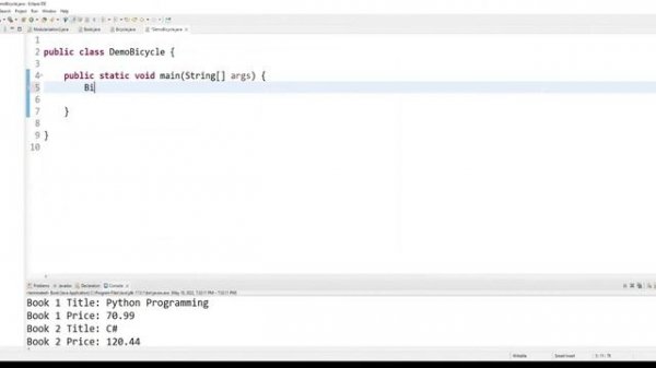 Java Complete Class Example with Getters Setters Constructor Instances | Object Passed as Parameter
