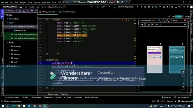 BMI Calculator with Android Studio ,java class. BMI Calculator app with java смотреть онлайн