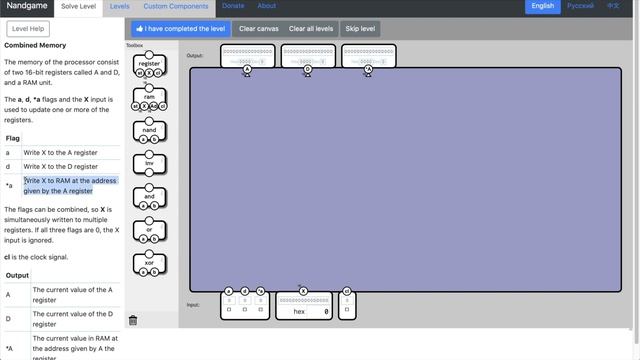 Let's Play Nand Game, Episode 4: Conditionals and Combined Memory смотреть онлайн