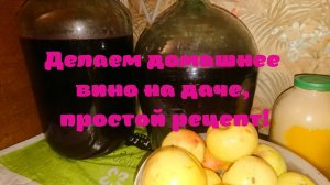 Делаем домашнее вино на даче, простой рецепт / как сделать домашнее вино