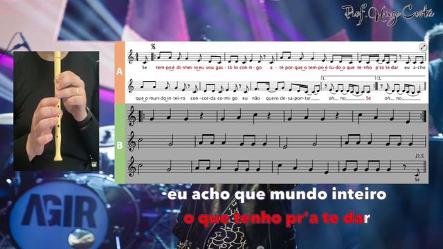Tempo é dinheiro - Karaoke flauta de bisel (Doce) com voz guia смотреть онлайн