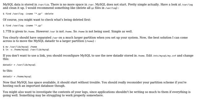 mysqld is not starting up anymore due filled disk (3 Solutions!!) смотреть онлайн
