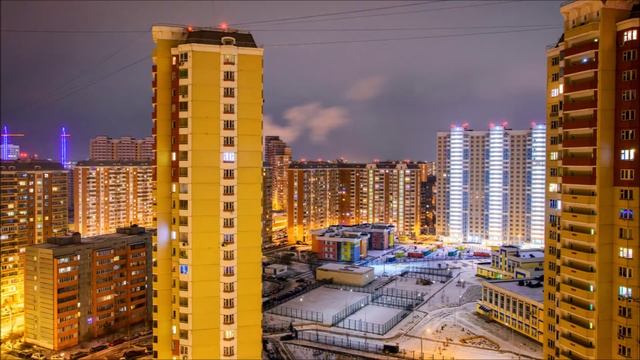 Новый год 2016 - Люберцы Красная горка - Timelaps смотреть онлайн