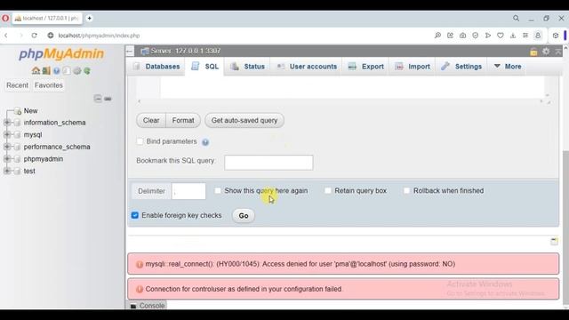 SOLVED:Access denied for user 'pma'@'localhost' (using password:NO)Connection to controluser failed смотреть онлайн