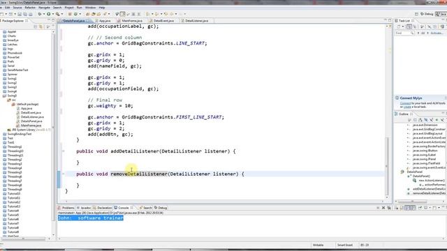 Advanced Java: Swing (GUI) Programming Part 5 -- Event Handling смотреть онлайн