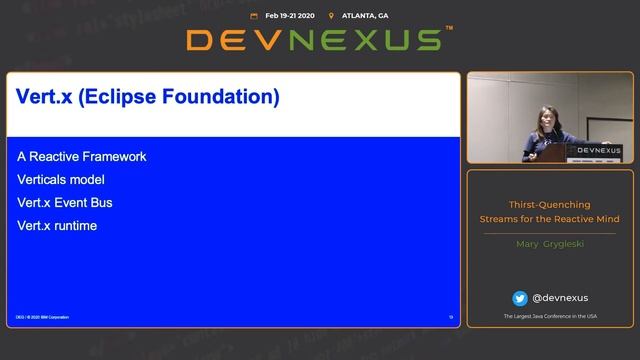 DevNexus 2020 Thirst Quenching Streams for the Reactive Mind Mary Grygleski смотреть онлайн
