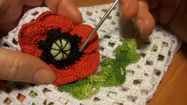 Мак с бутонами Poppy with buds Crochet смотреть онлайн