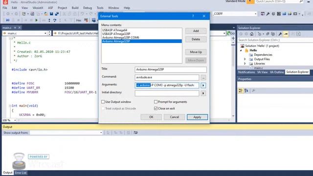 Программирование железа - 3 - Как прошить программу из Atmel Studio смотреть онлайн