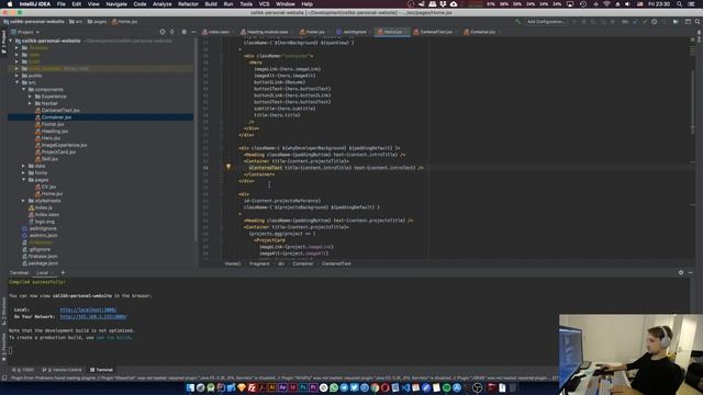 Personal Website with React - Fixing a Defect With Centered Text смотреть онлайн
