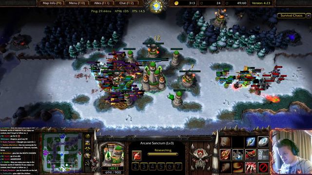 Survival Chaos 4.23 #61 | Fiery battle: pressured throughout the whole game | Blood Elves смотреть онлайн