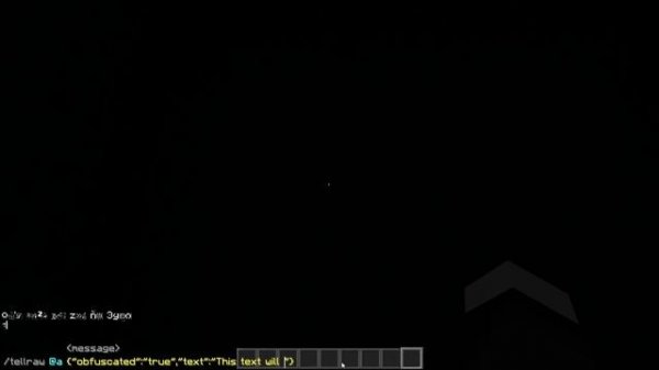 How to make a glitch text in Minecraft