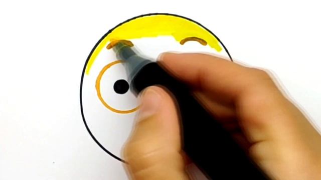 Как нарисовать Удивленный Смайл. Просто рисуем Смайлик. Рисунки для срисовки #569 смотреть онлайн