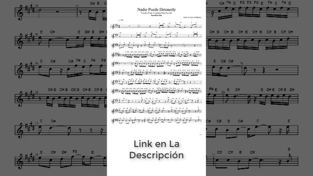Nadie Puede Detenerle, Notas, Tutorial, PDF, Notas Saxofón, (Saxophone Sheet Music) смотреть онлайн