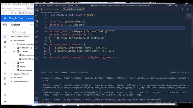 Query Data From Google Cloud Storage In Google BigQuery With BigQuery API In Python смотреть онлайн