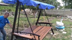Садовые качели  своими руками