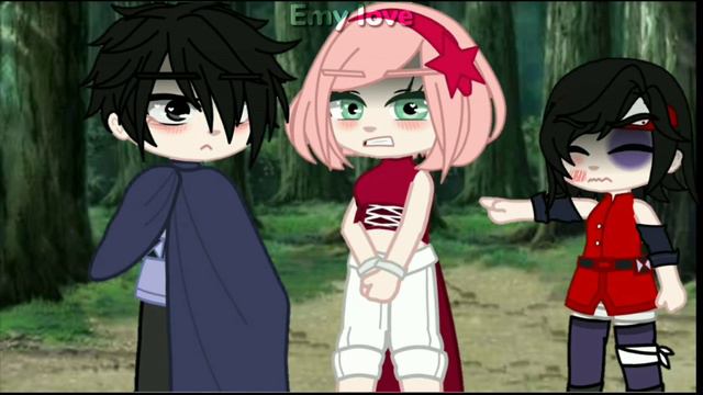 |•Mamãe?•|Meme Naruto Gacha Club GC|Sakura, Sarada E Sasuke 🌸