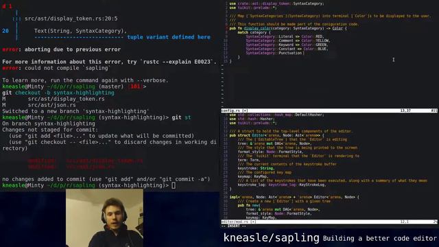 Sapling livestream 6 - Syntax Highlighting смотреть онлайн