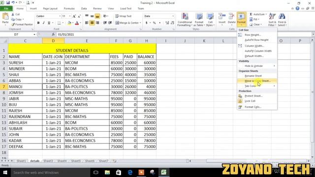 Hide and Unhide sheets, rows and columns in MS Excel -Part 9 |tutorial in malayalam | #ZOYANO_TECH смотреть онлайн
