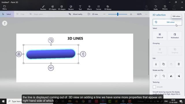 Level 1.4 Drawing Lines with Paint 3D | 3D Modelling смотреть онлайн