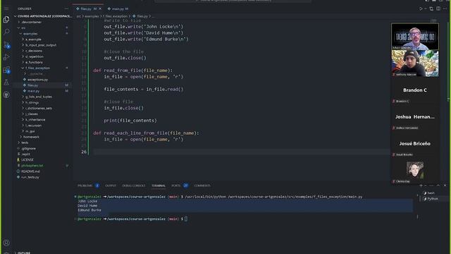 103023 COSC 1336 Python File read, write, and append смотреть онлайн