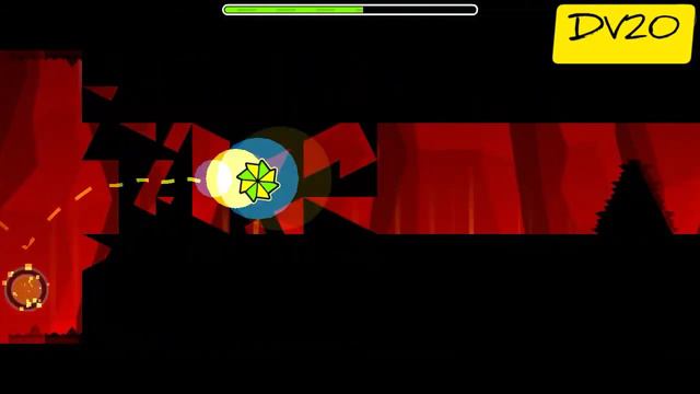 98% - это цифра. Geometry Dash. Titan Play BloodLight By Valaxion. XL, Insane, 100% + 1 Coin. :-)