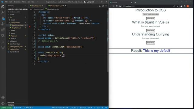 Emit Custom Events in Vue3 | Emit child data to parent | Vue Composition API смотреть онлайн
