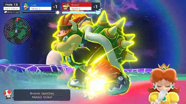 Mario Golf Super Rush Luigi vs Bowser at All Star Summit смотреть онлайн