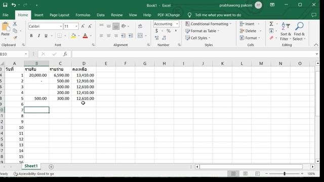 เรียนรู้การใช้งาน Microsoft office Excel เบื้องต้น (ครั้งแรก) ตอนที่ 1 สร้างตารางรายรับ-รายจ่าย смотреть онлайн
