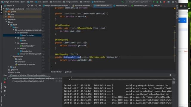 A CRUD example using Spring + MongoDB смотреть онлайн
