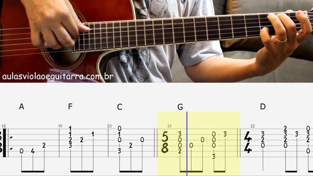 Here Comes The Sun - Beatles - Fingerstyle Tab (Violão Solo) смотреть онлайн