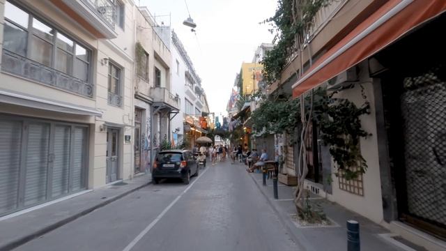 Athens, Greece Evening Walking Tour - With Captions! [4K|UHD]