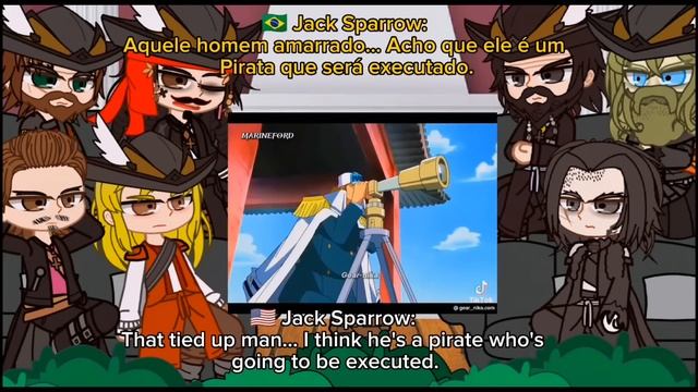 Pirates of Caribbean React to Luffy || TikTok Edits || Gacha React смотреть онлайн