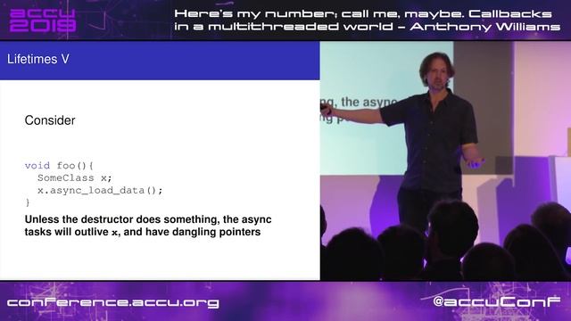 Here’s my number; call me, maybe. Callbacks in a multithreaded world - Anthony Williams [ACCU 2019] смотреть онлайн