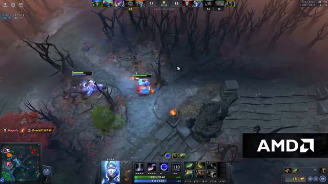 Arteezy Luna Very High Skill Gameplay 9k MMR Dota 2 смотреть онлайн